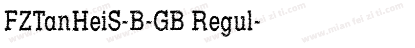 FZTanHeiS-B-GB Regul字体转换